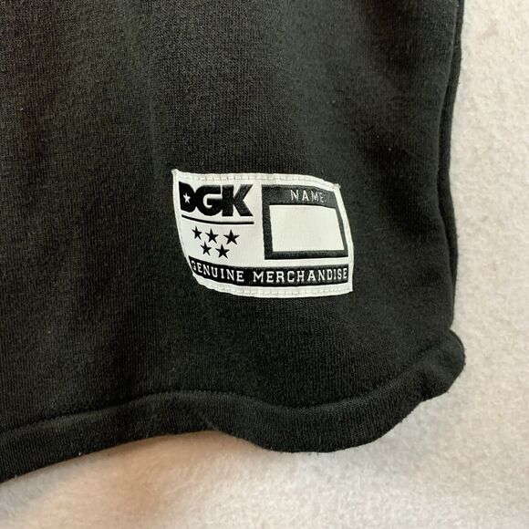 DGK Dirty Ghetto Kids Mens Baseball Jersey Sz M Black Skate Street Thick Logo - Picture 3 of 12